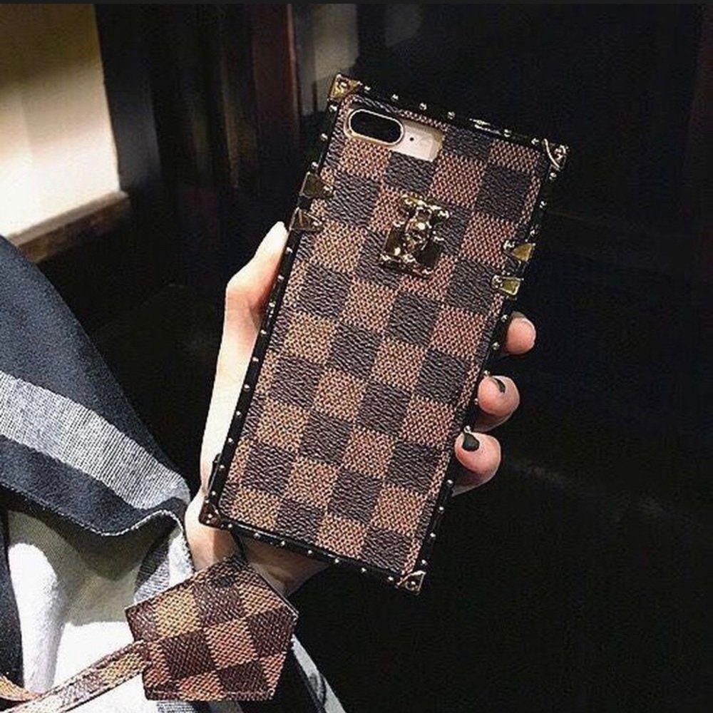 Plaid iPhone Embroidered Trunk Phone case